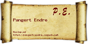 Pangert Endre névjegykártya